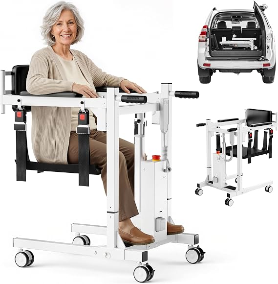 Electric Patient Lift Transfer Chair for Seniors, Home Care Use