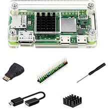 iRasptek Basic Kit for Raspberry Pi Zero 2 W with Acrylic Case,Mini HD-HD Adapter,Heatsink,Pin Header,Micro USB OTG Cable,Screwdriver| Ideal for DIY, IoT and STEM Projects