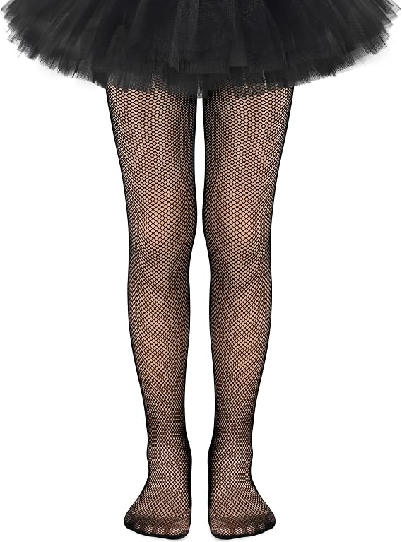qikqik Girls Fishnet Tights Kids Fishnet Stockings Toddler Glitter Tights Girls Sparkly Stockings Rhinestone Halloween Socks