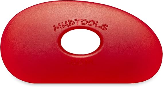 MudTools Shape 0 Polymer Rib for Pottery and Clay Artists, Red Color, Very Soft Flexibility (R0)