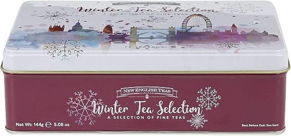 New English Teas Winter Wonderland Christmas Tea Tin Gift with Assorted Teabags