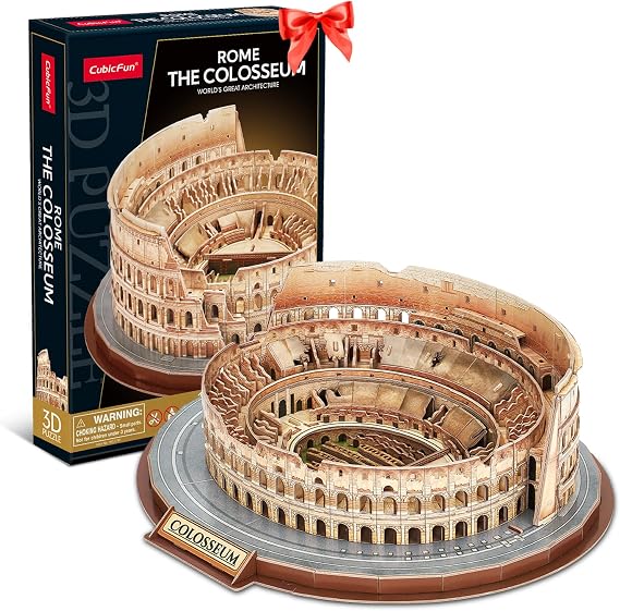 CubicFun Rome Colosseum 3D Puzzles for Adults Kids Model Kit, 163 Pieces