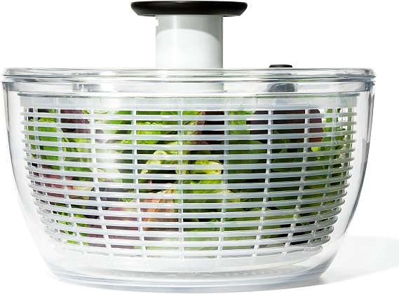 OXO Good Grips 6.22 Qt Salad Spinner, Vegetable Washer with Bowl & Strainer