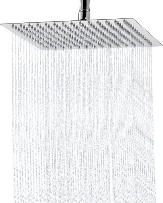 10 Inch Rain Shower Head Square High Pressure Ceiling or Wall Mount