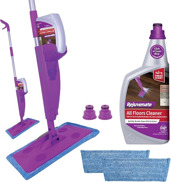 Rejuvenate Click N Clean Multi-Surface Spray Mop, All-in-One Kit, 1 Count