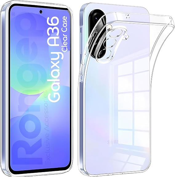 Rongep [Maxi-Clear] Samsung Galaxy A36 için Şeffaf Kılıf Kamera Yükseltili A 36 Koruyucu Esnek ve Hafif Tasarımlı Darbelere ve Çizilmeye Karşı Dayanıklı Telefonu Tam Kaplayan Samsung A36 Kılıfı