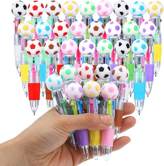 Yoosso 24pcs 4 in 1 Ballpoint Pens Funny Pens Football
