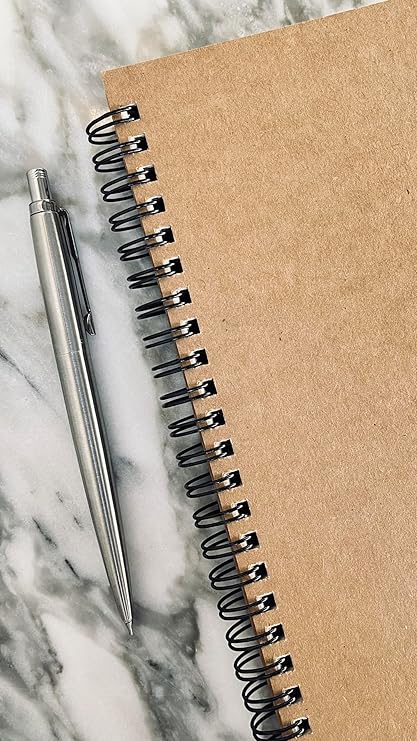 Difference Promotion Spiral Notebook, Kraft with Cover, A5 Size (15x21 cm), 100 Leaves (Point)