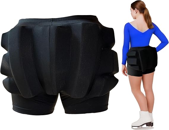 CRS Cross Extra Thick Padded Figure Skating Shorts. Crash Pad Pants 1.5 in