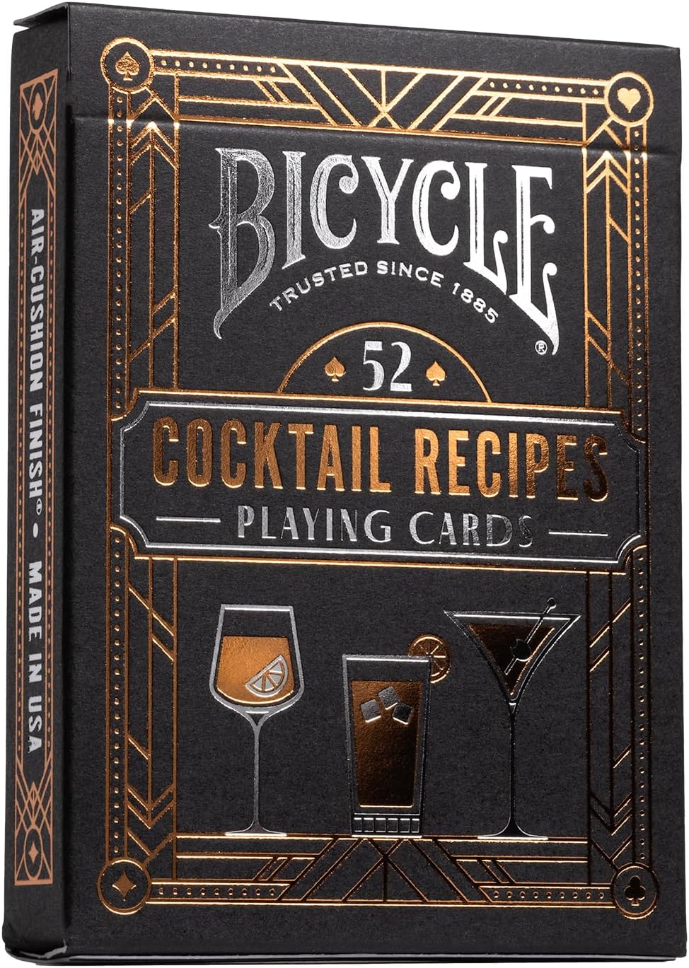 Bicycle Cocktail Playing Cards, Old Fashioned, Margarita, Moscow Mule, Daiquiri and Mojito Cocktail Recipes Include 52 Cocktail Recipes Including 1 Deck