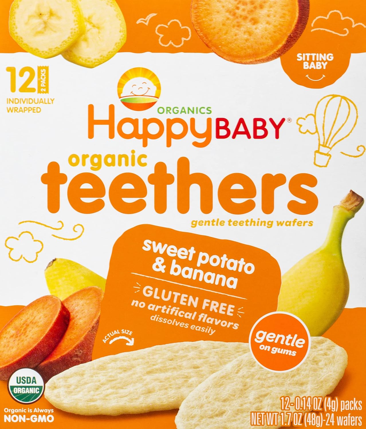 Happy Baby Organic Teethers Organic Teething Wafers