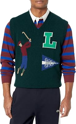 Lacoste Mens Sleeveless Golf Motif Sweater