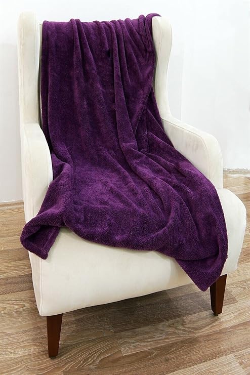 Mulberry Wellsoft Battaniye Mor Televizyon Battaniyesi Peluş Polar Battaniye Tek Kişilik 170 * 230