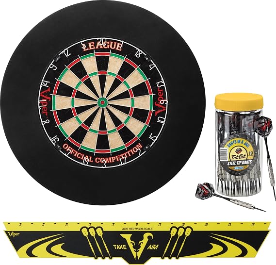 Viper Defender Backboard & Sisal/Bristle Steel Tip Dartboard Bundle