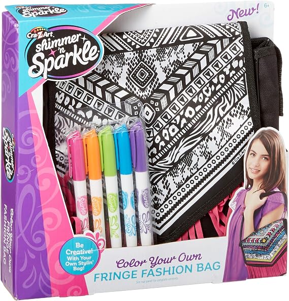 Cra-Z-Art Shimmer and Sparkle Color Craze Fringe Messenger Bag