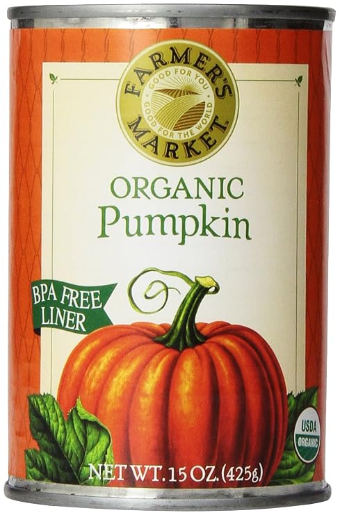 Farmer's Market Foods, Organic Canned Pumpkin, 15 Ounce