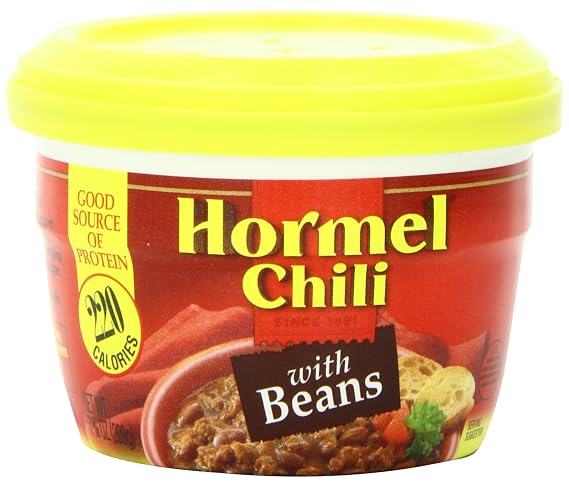 HORMEL Microwaveable Cup Chili with Beans, 7.38 Ounce
