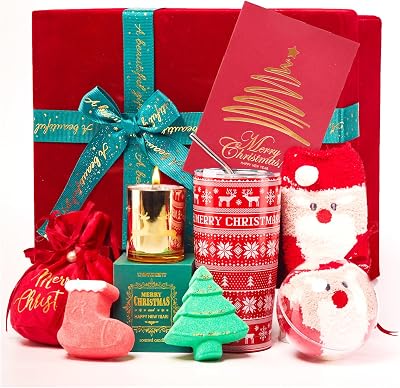 Christmas Gifts Basket for Women, Unique Holiday Gifts for Her, Mom, Wife, Girlfriend, Sister, Xmas Tumbler