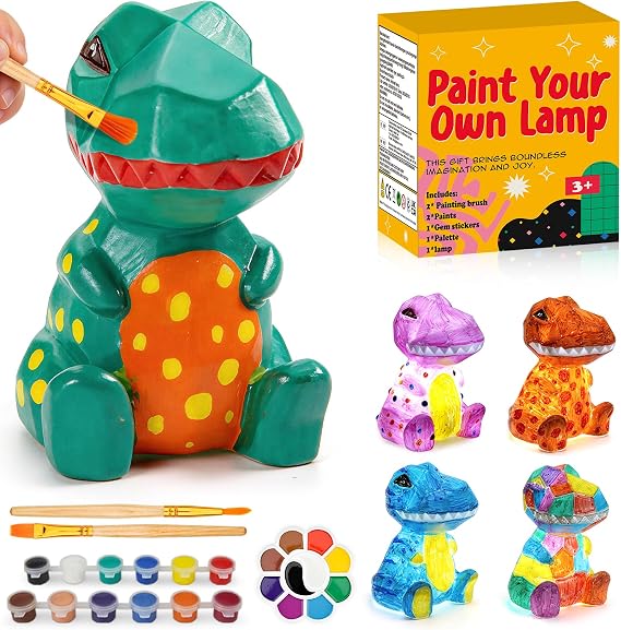 Dinosaur Painting Kit - DIY Night Light for Kids 6-12, Gift
