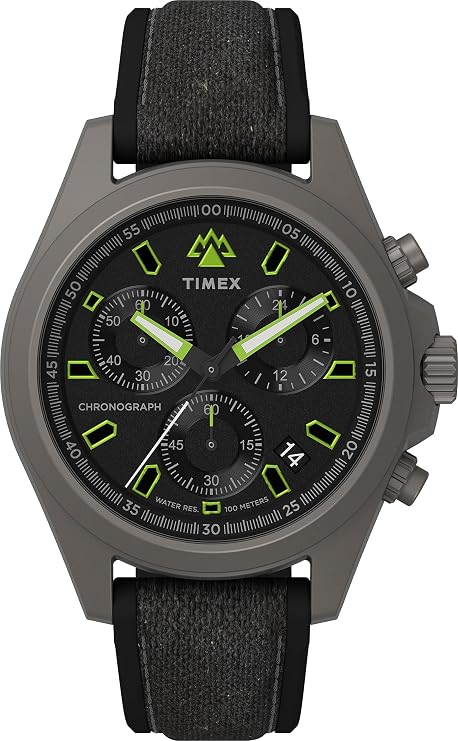 Timex Men's Expedition North Field Post 43mm Watch, Black/Titanium