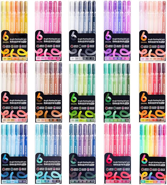 90 Colors Acrylic Gel Pens Set with 1.0mm Fine Point