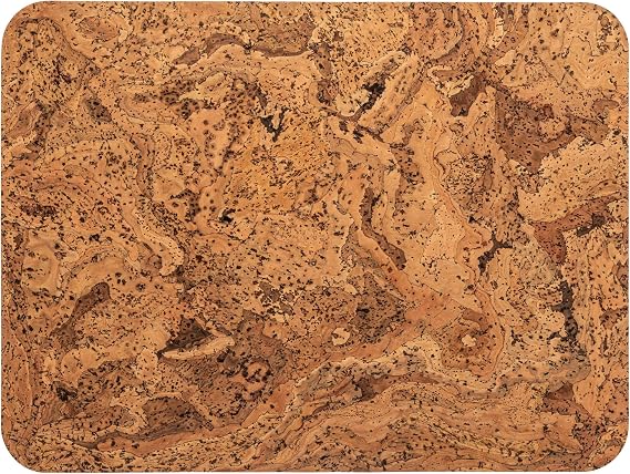 Casafina 15.75" x 11.75" Set of 4 Rectangular Placemats - Cork Collection, Natural | Heat Safe Tableware | Natural Portuguese Cork Material | Restaurant Quality Serveware
