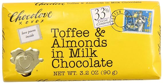 Dark Chocolate Dream Milk Chocolate Bar With Toffee And Almonds, 3.2000-Ounce (Pack of 6)6