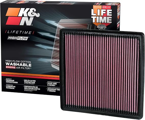 K&N High-Flow Original Lifetime Engine Air Filter: Increase Performance, Premium, Washable: Compatible with 2007-2026 FORD/LINCOLN: Expedition, F150, F250, F350, F450, F550, F560, Navigator, 33-2385