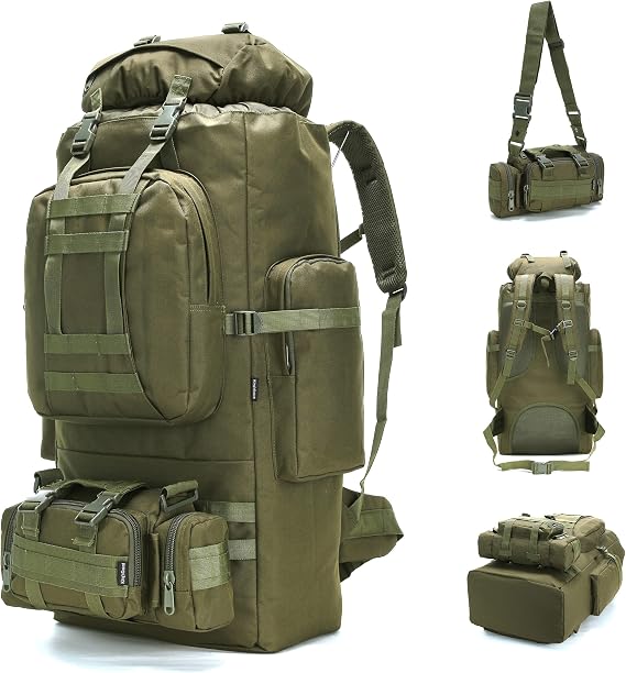 King'sGuard 100L キャンプ ハイキング バックパック MOLLE リュックサック ミリタリー キャンプ バックパッキング デイパック