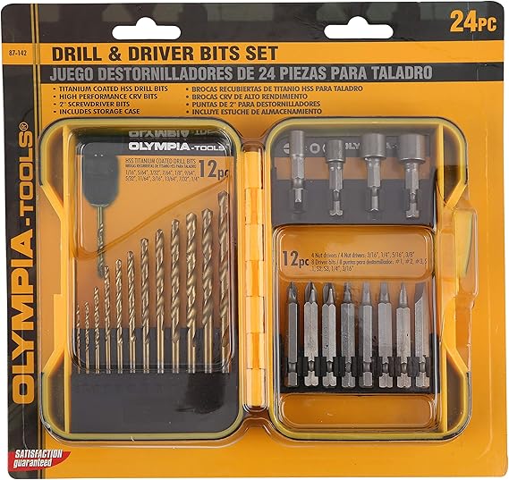 Olympia Tools 24Pc Drill Driver Tool Set, 87-142