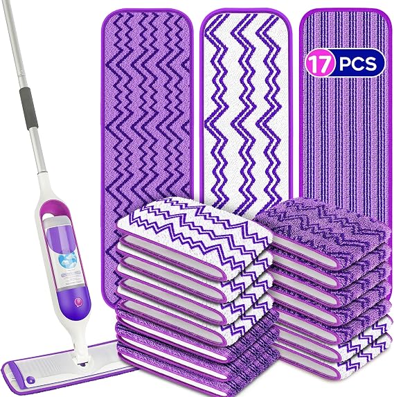 17 Pack Reusable Mop Refills Pads for Swiffer PowerMop