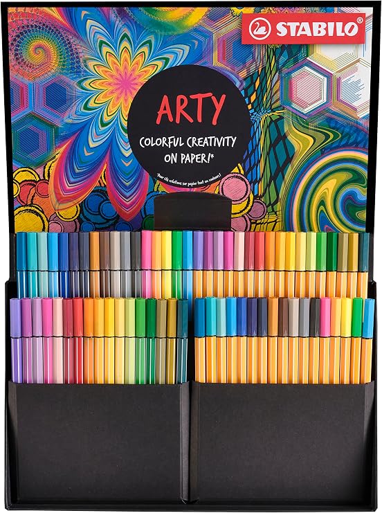 STABILO - Creative Set - point 88 & Pen 68 - ARTY - Pack of 68 - Assorted colors