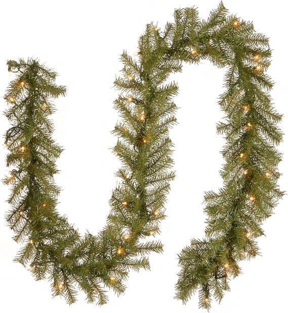 National Tree Company 9ft Pre-Lit Norwood Fir Artificial Christmas Garland