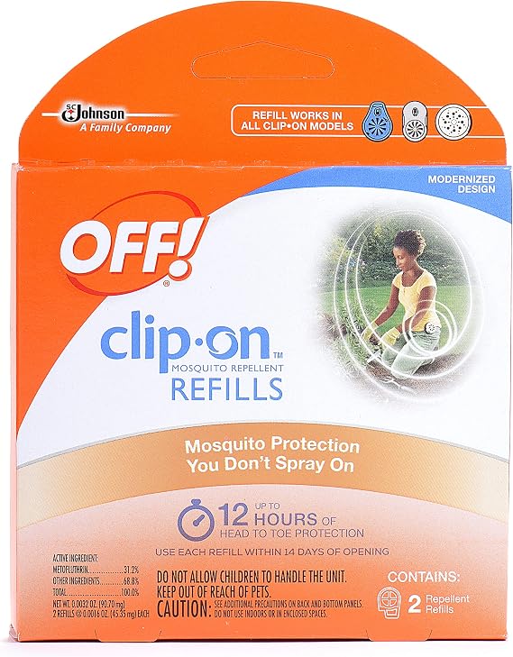 OFF! Clip-On Mosquito Repellent Refill, Provides 12 Hours of Protection, 2 Count