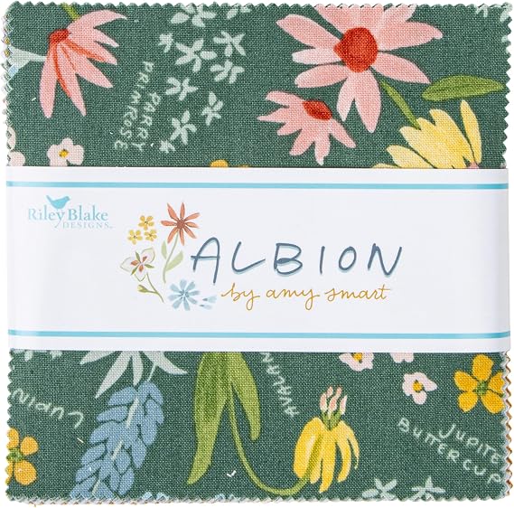 Amy Smart Albion 5" Stacker 42 5-inch Squares Charm Pack Riley Blake Designs 5-14590-42