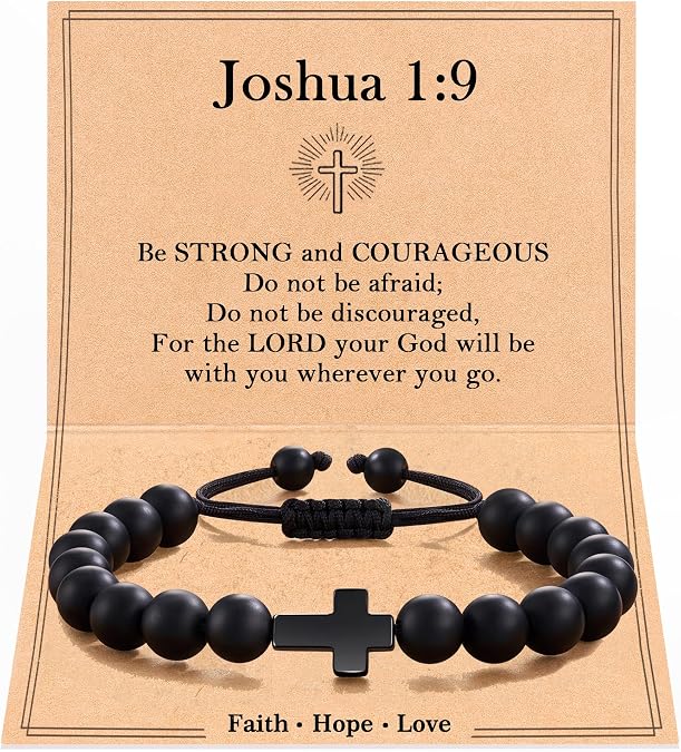 Tarsus Faith Reminder - Cross Bracelet Christian Gifts for Teen Boys Men