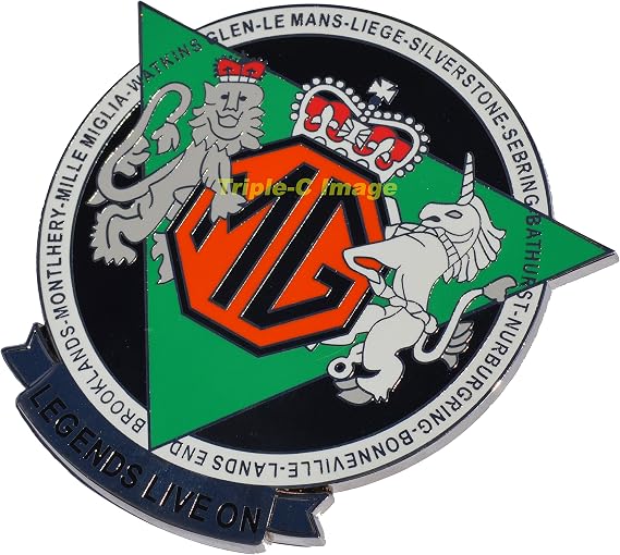 MG Legends Live On Car Grille Badge - MGB Midget T-Series
