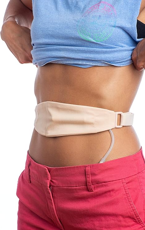 Stickman Original Tuck-Away PD Dialysis Belt (M BG 32-42") - Adjustable, Comfortable Peritoneal Dialysis Clothing for Discreet Tubing Concealment - Easy Access Catheter Support