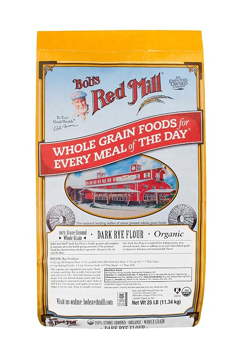 Bobs Red Mill Dark Rye Flour, 25 Pound