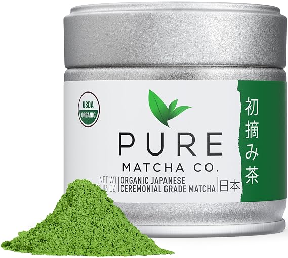 Pure Matcha Co | Premium Organic Ceremonial Grade Matcha Green Tea Powder | Authentic Japanese Origin | Sugar Free | 30g, 1.06oz