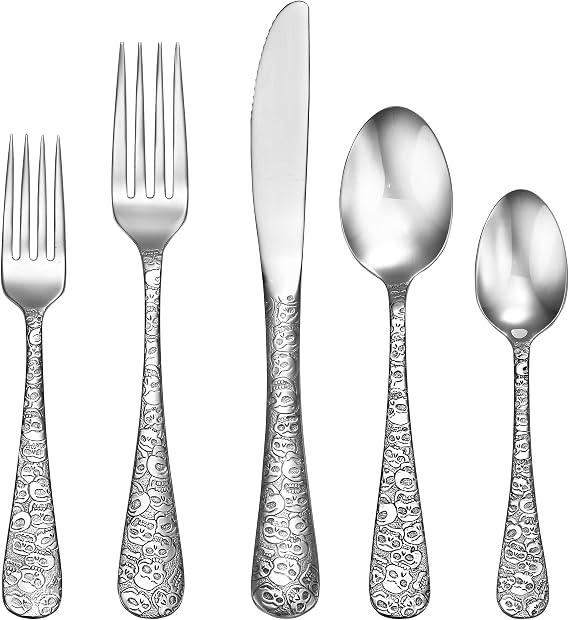 Liberty Tabletop Calavera (Skull) 65 Piece Flatware Set for 12 Silverware Made in USA