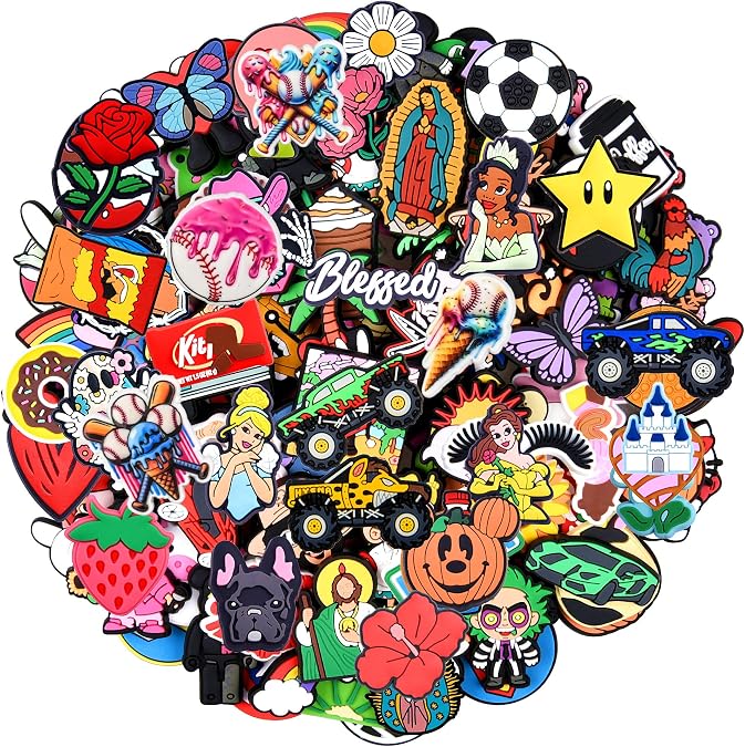 25-100PCS Random Shoe Charms for Clogs Decoration Party Gift