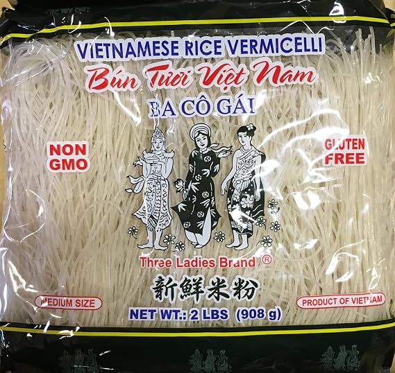 Vietnamese Rice Stick(vermicelli) Three Ladies Brand 2lbs - PACK OF 3
