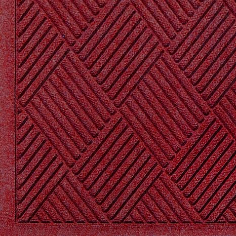 M+A Matting WaterHog Diamond | Commercial-Grade Entrance Mat with Fabric Border, Indoor/Outdoor, Quick Drying, Stain Resistant Door Mat, Red/Black, 2' x 3'