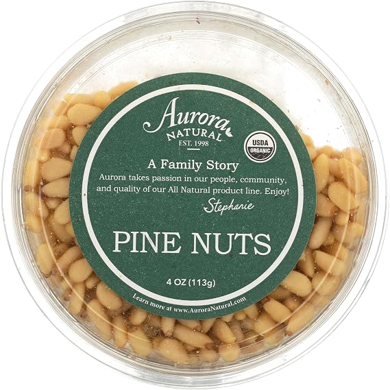 Aurora Natural Products Organic Pine Nuts, 4 Ounce