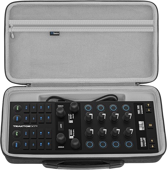 GEEKRIA Hard Shell Travel Case Compatible with Native Instruments Traktor X1 / X1 MK3 / Traktor Kontrol Z1 Mk2, Audio DJ Controller Carrying Bag (Dark Grey)