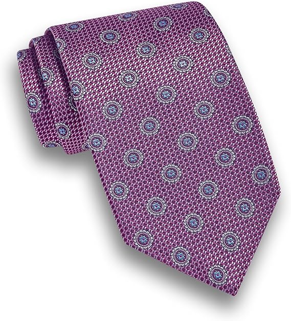 David Donahue Men's 100% Italian Silk Neck Tie, Handmade in USA