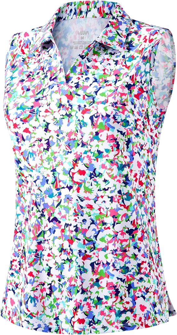 Viodia Women's Sleeveless Golf Polo Shirts