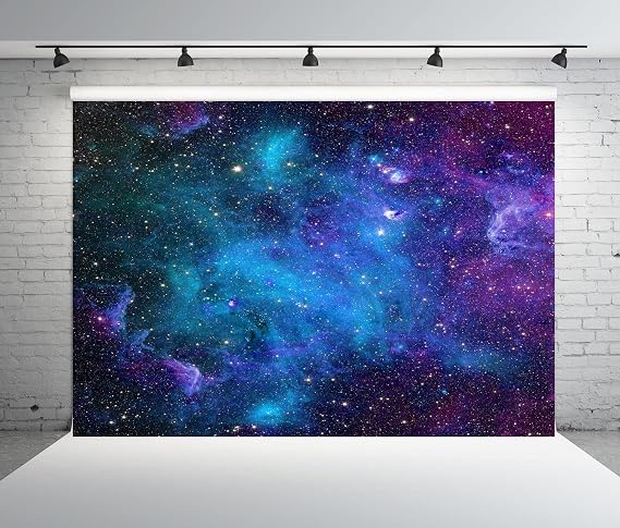 BELECO 20x10ft Fabric Cosmic Galaxy Backdrop Wall Decor Starry Sky Milky Way Stars Backdrop Universe Space Theme Photo Background Galaxy Baby Shower Birthday Party Decorations Studio Photo Props