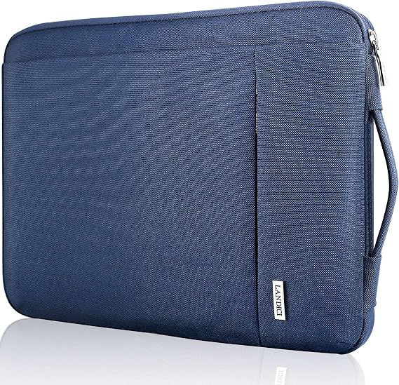 LANDICI 15-16 Inch Laptop Sleeve, Laptop Case, MacBook Case, Blue | Waterproof Computer Bag Cover with Handle for MacBook Air 15, MacBook Pro 15/16, 15-16 Inch Dell HP ASUS Acer Lenovo Laptop